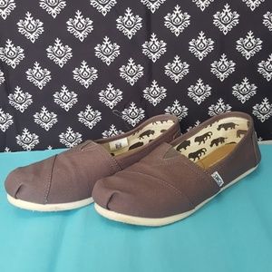 Toms gray canvas shoes